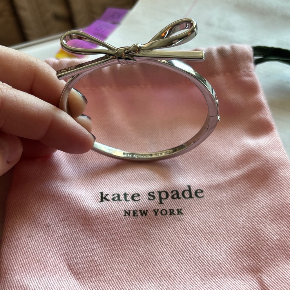Kate Spade Silver Bow Accent Bangle